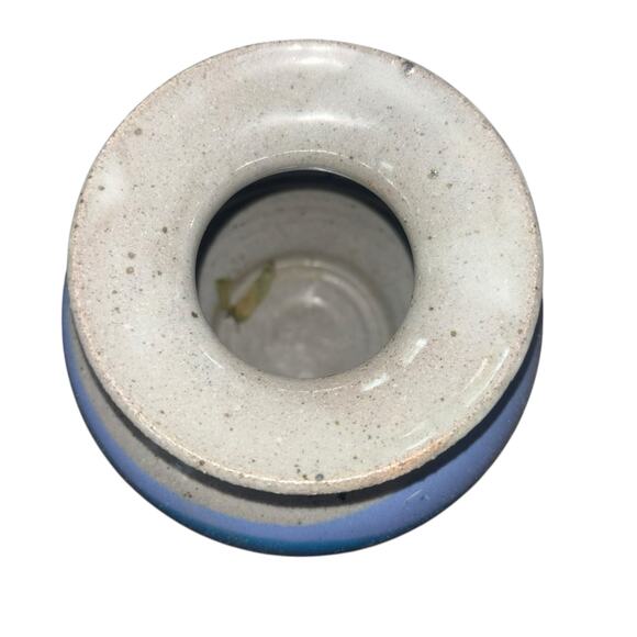 Studio Artisan Pottery Vase Signed Nancy Read Blue Gray Handmade Handpainted - Picture 7 of 8